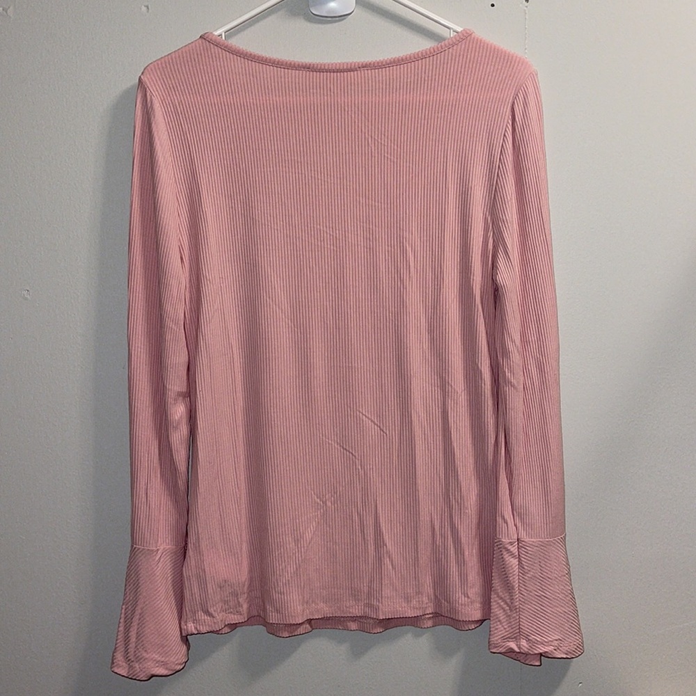 Michael Kors Women’s Ribbed bell sleeve sweater sz large - Picture 5 of 8